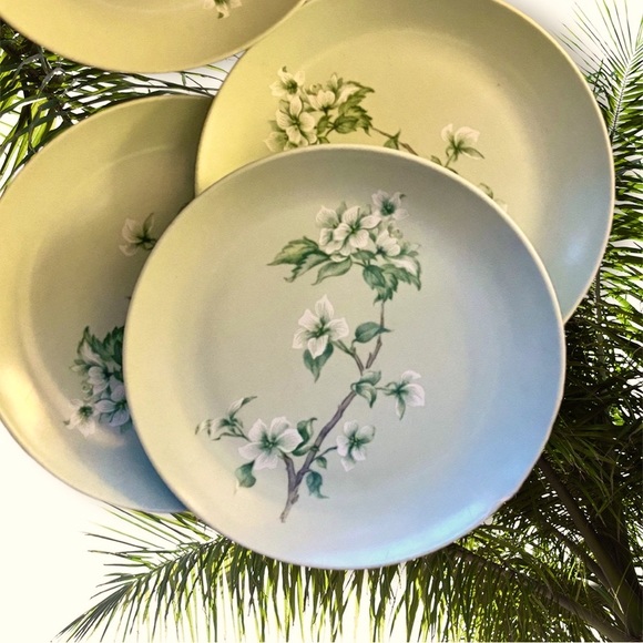 somerset Other - Vintage Mid-Century Melamine Snack Plates Set/ 4